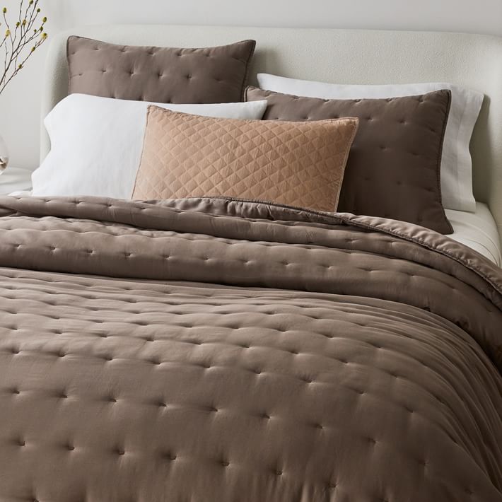 TENCEL™ Crescent Stitch Quilt & Shams West Elm