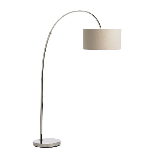 linen shade floor lamp