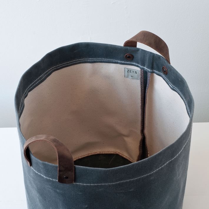 Zeyn NY Waxed Canvas Planter Basket West Elm
