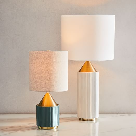 fluted table lamp