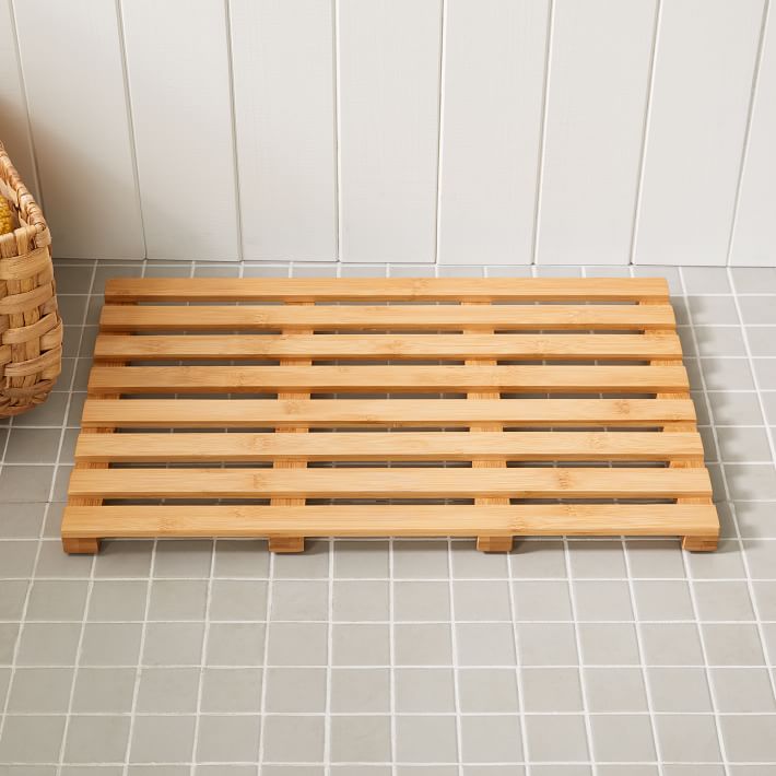 Slatted Bamboo Bath Mat West Elm