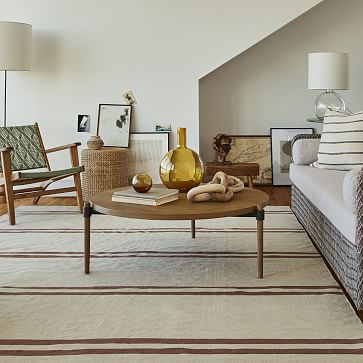 oak and iron coffee table