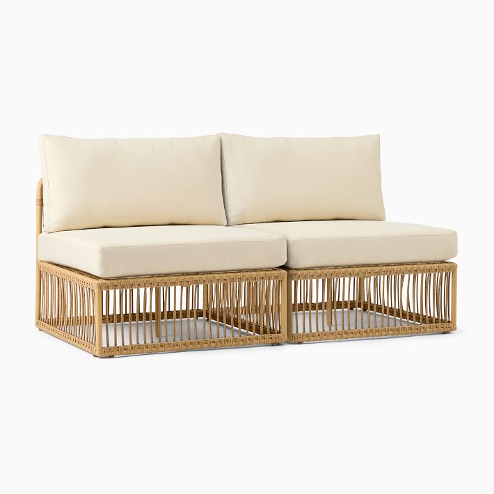 Tulum Outdoor 2Piece Modular Armless Sofa (68") West Elm
