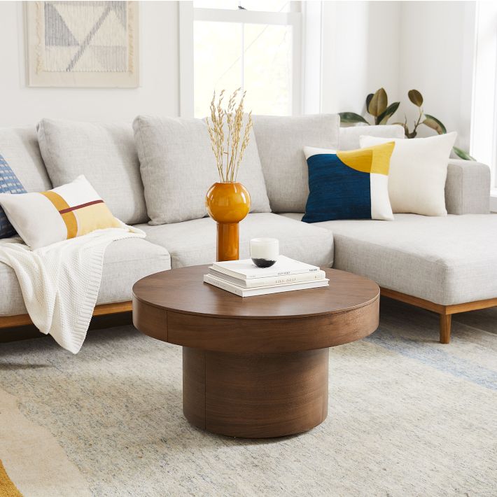 west elm volume pedestal coffee table