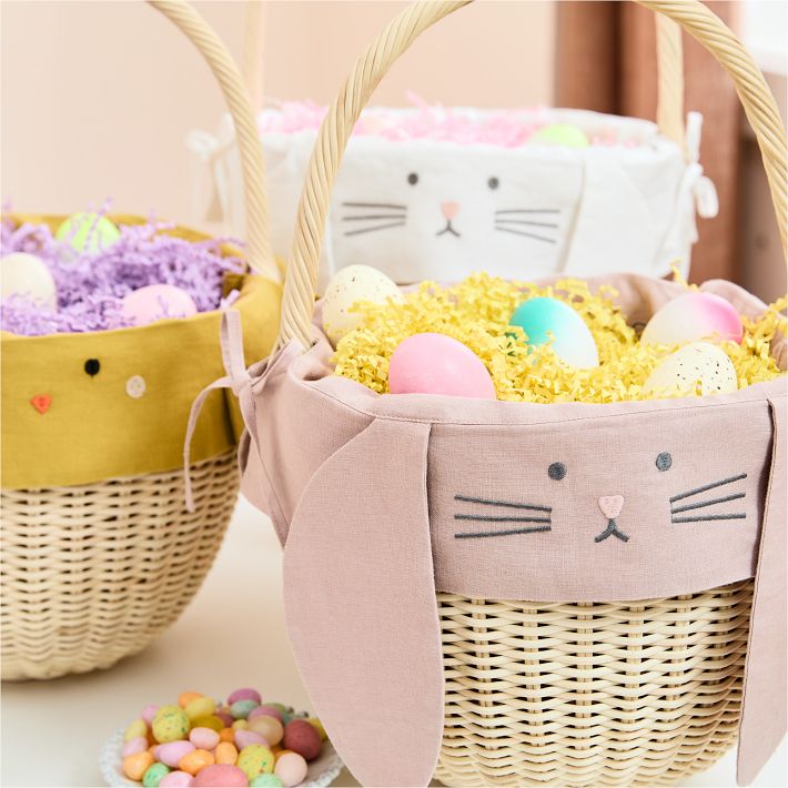 Woven Easter Basket Yellow West Elm