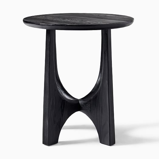 black solid wood side table