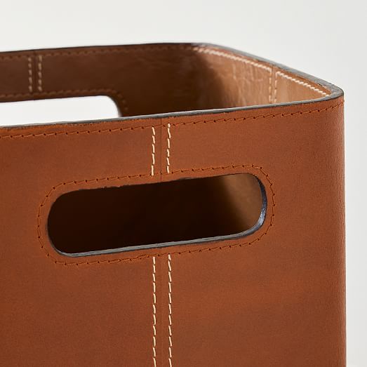 Leather Storage Bin Collection West Elm