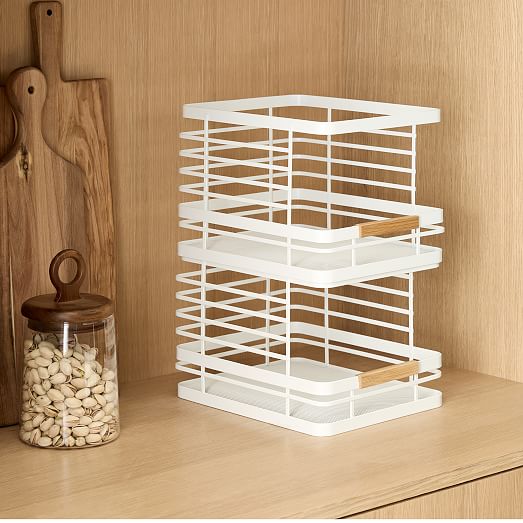 mDesign Metal Stacking Baskets Set of 2 West Elm