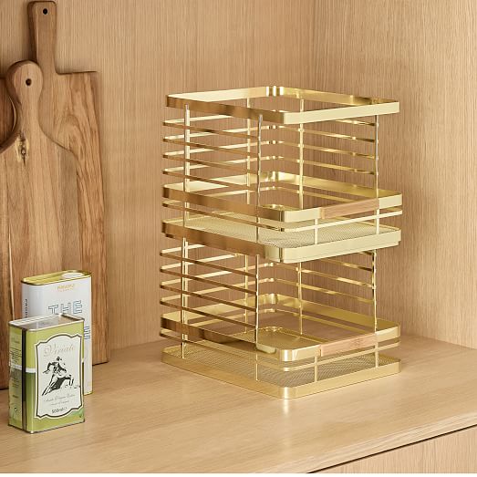 mDesign Metal Stacking Baskets Set of 2 West Elm