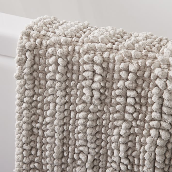 Organic Chenille Stripe Bath Mat West Elm