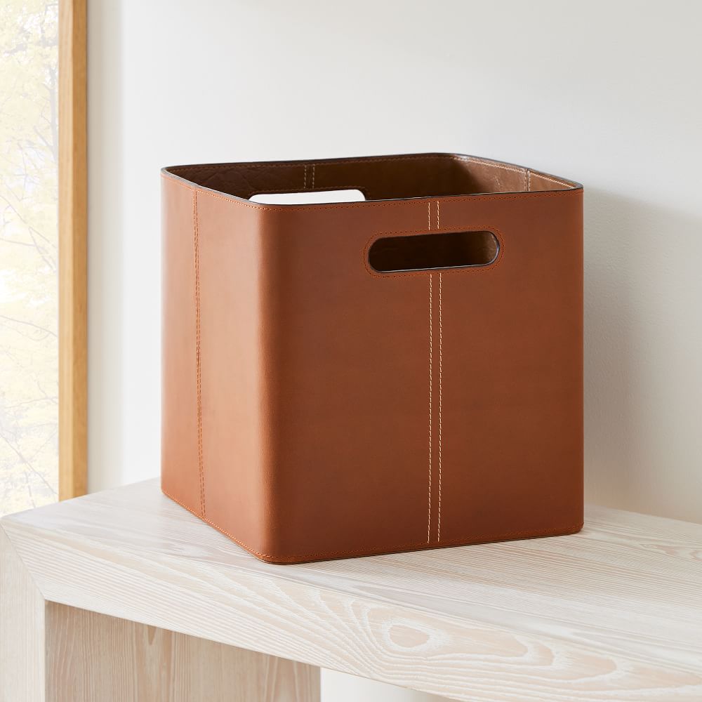 Leather Storage Bin Collection West Elm