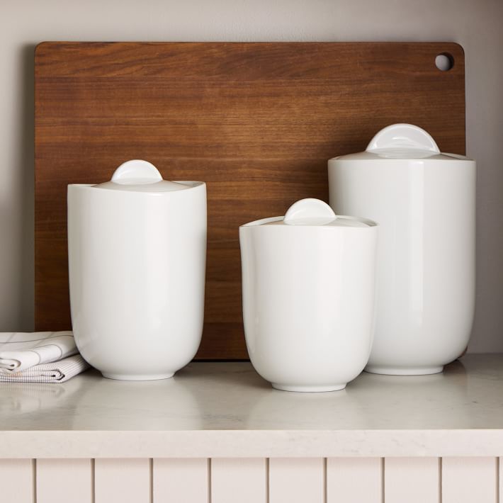 Organic Porcelain Kitchen Canisters West Elm