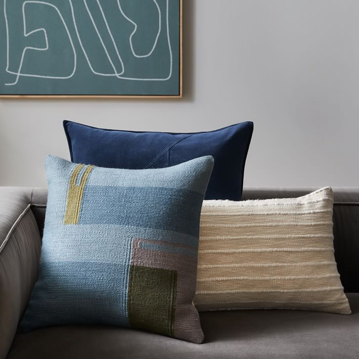 Washed Cotton Velvet Pillow Cover West Elm