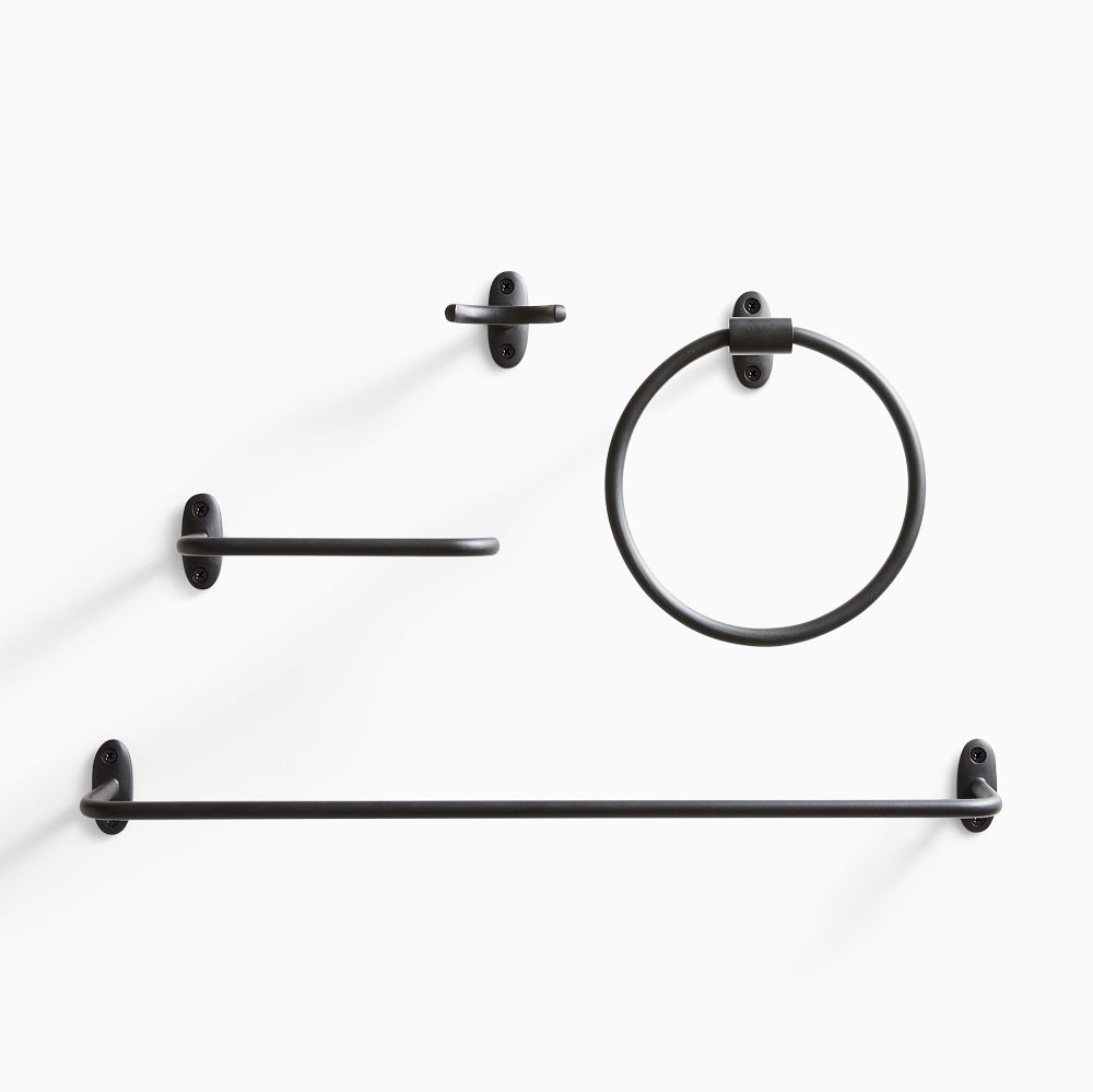 Brill Pure Bath Hardware Matte Black West Elm