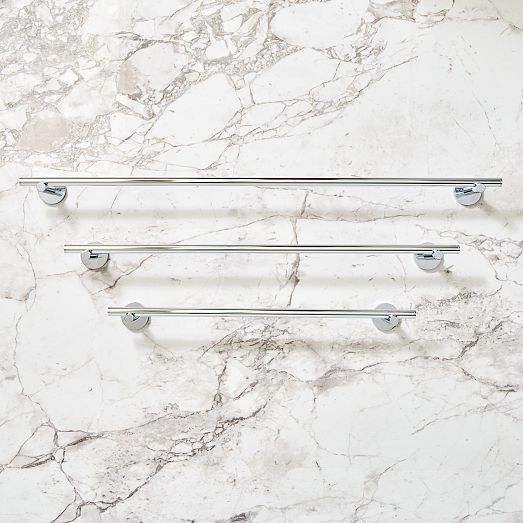 Modern Overhang Bath Hardware Chrome, Bathroom Hardware West Elm