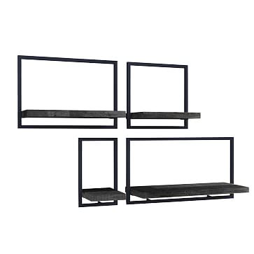 Shelfmate Black & Black, Set of 4, Option A