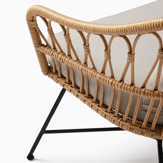 Palma Outdoor Rattan Loveseat (59") West Elm