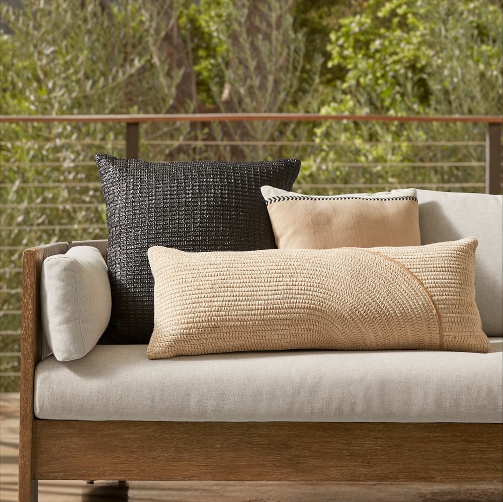 Faux Jute Indoor/Outdoor Pillow West Elm