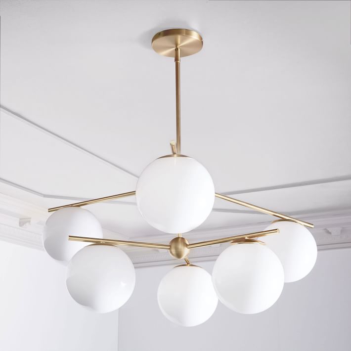 sphere and stem chandelier