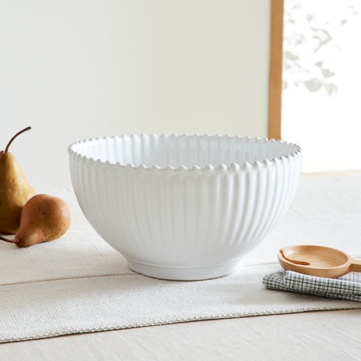 Pearl White Salad Bowl West Elm