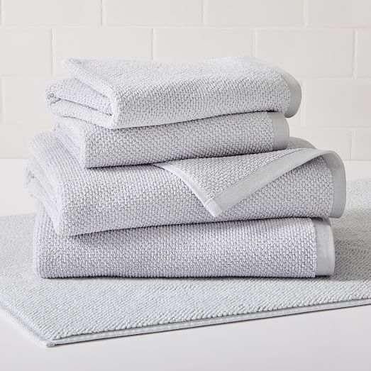 Organic Heathered Starter Bath Towel Set | West Elm