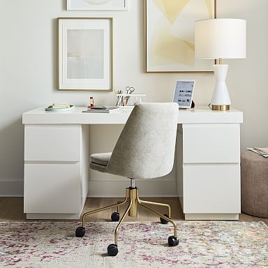 west elm white desk drawers