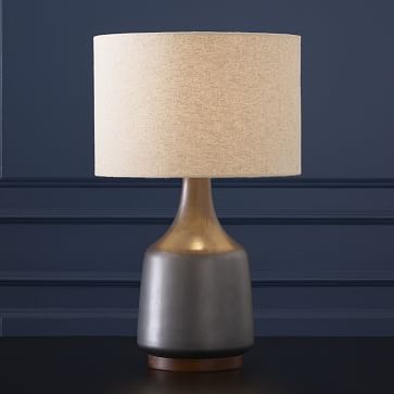 west elm black lamp