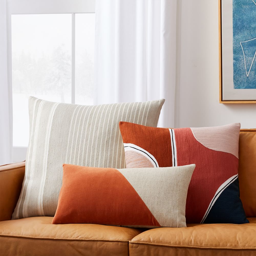Crewel Outlined Shapes Pillow Cover West Elm