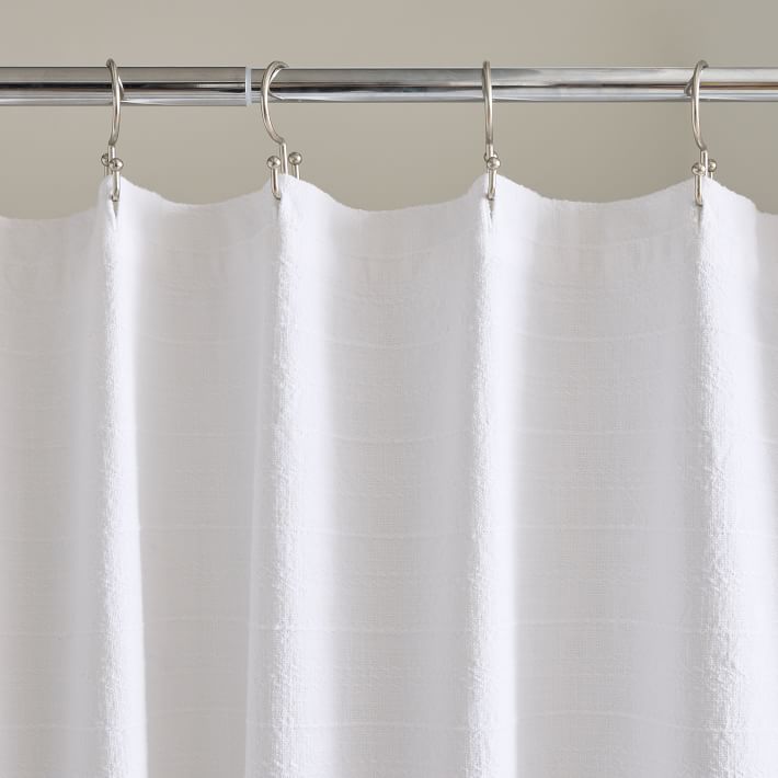 Organic Stripe Jacquard Shower Curtain West Elm