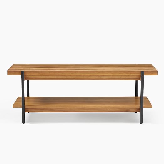 west elm slatted wood coffee table