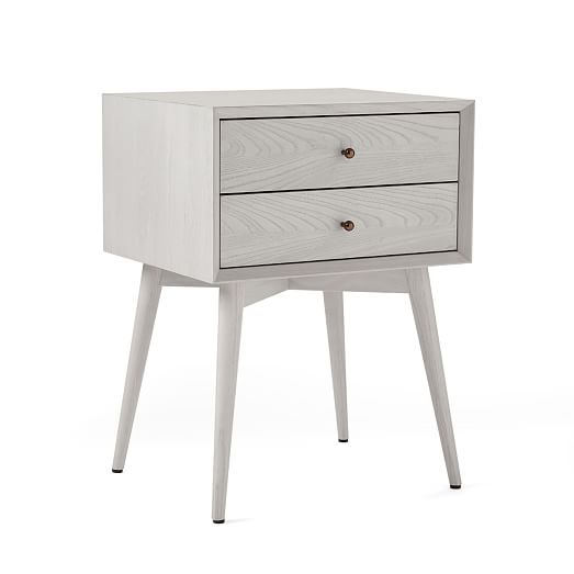 grey mid century nightstand