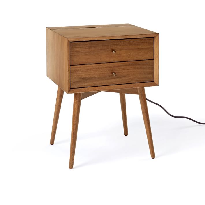 narrow mid century nightstand