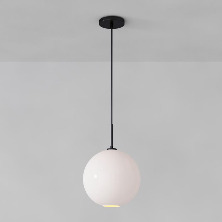 milk glass pendant globe