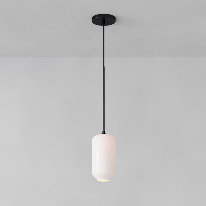 west elm milk glass pendant