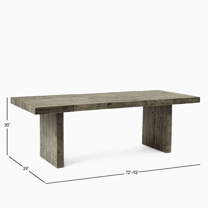 blake reclaimed wood and concrete dining table