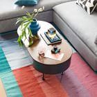 west elm blue coffee table