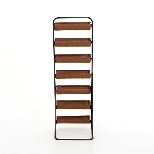 Iron & Leather Wine Rack West Elm