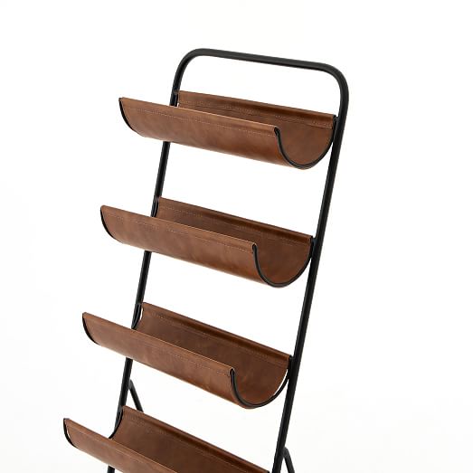 Iron & Leather Wine Rack West Elm