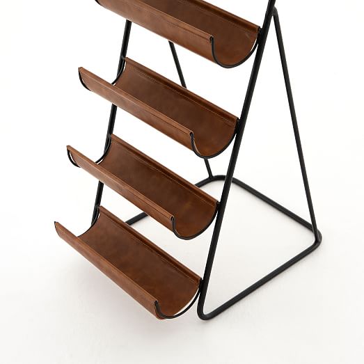 Iron & Leather Wine Rack West Elm
