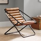 Channeled Sling Chair - Vegan Leather | West Elm