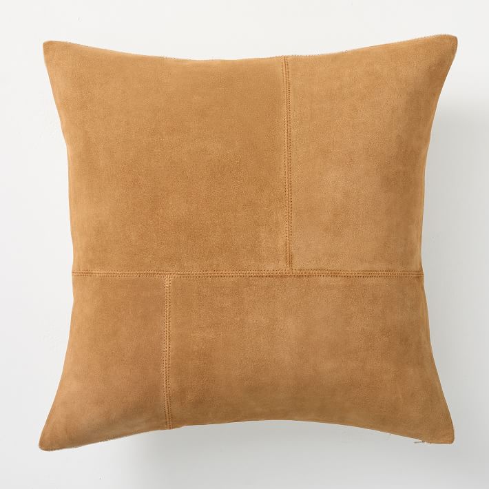 Pieced Suede Pillow Cover West Elm