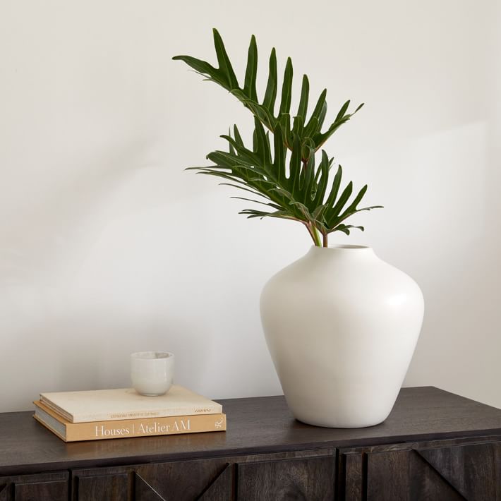 White Matte Ceramic Vase Pot