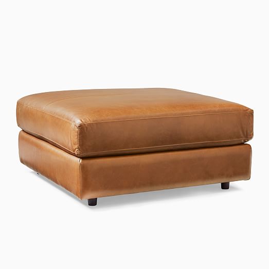 Urban Leather Ottoman West Elm