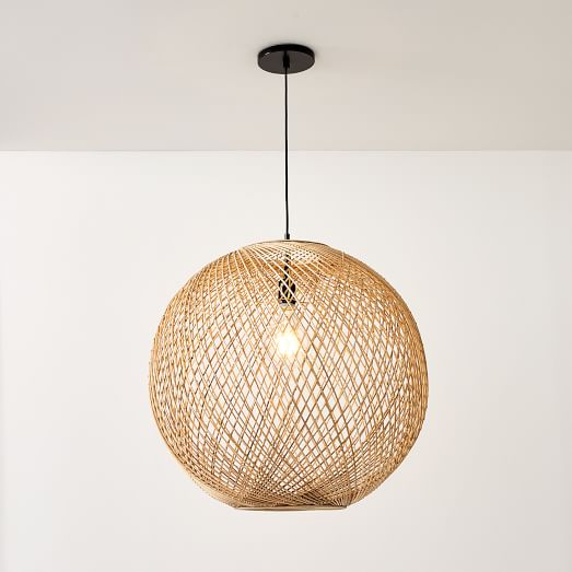 west elm wicker pendant