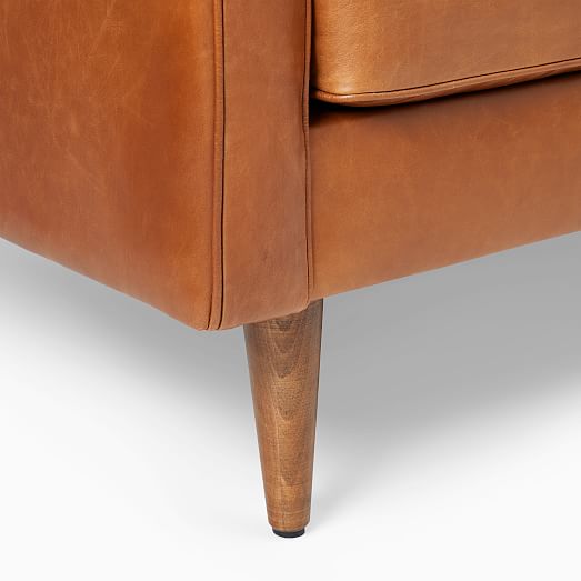 Drake Leather 2Piece Terminal Chaise Sectional (100") West Elm