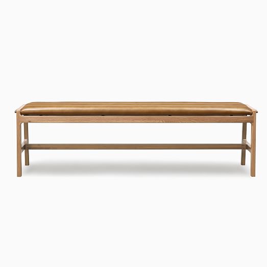 Carlisle Leather Dining Bench (64.5") West Elm