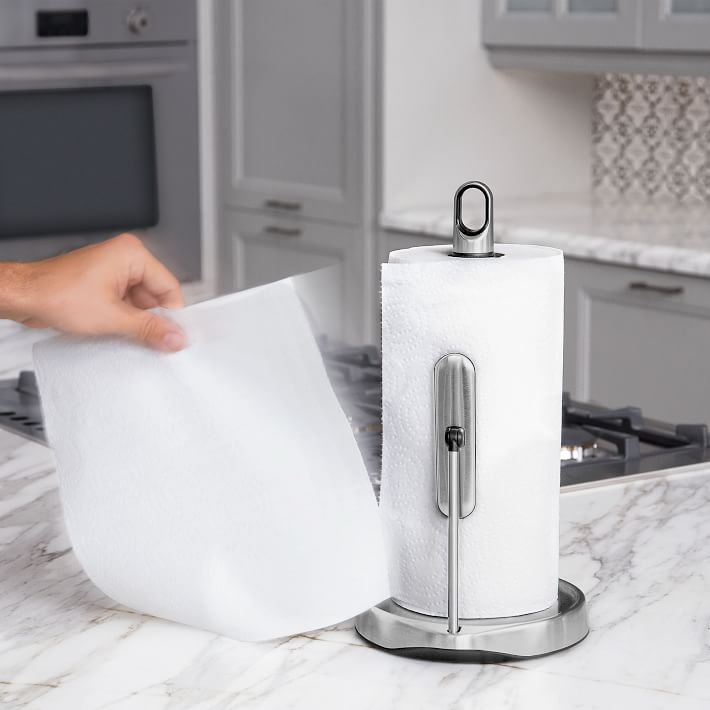 simplehuman Tension Arm Standing Paper Towel Holder West Elm