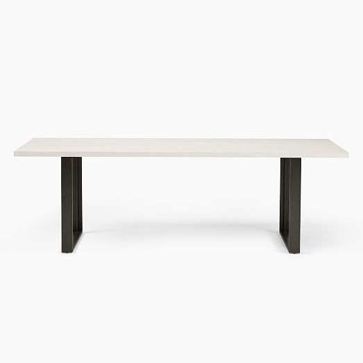 Tompkins Industrial Dining Table Winter Wood West Elm