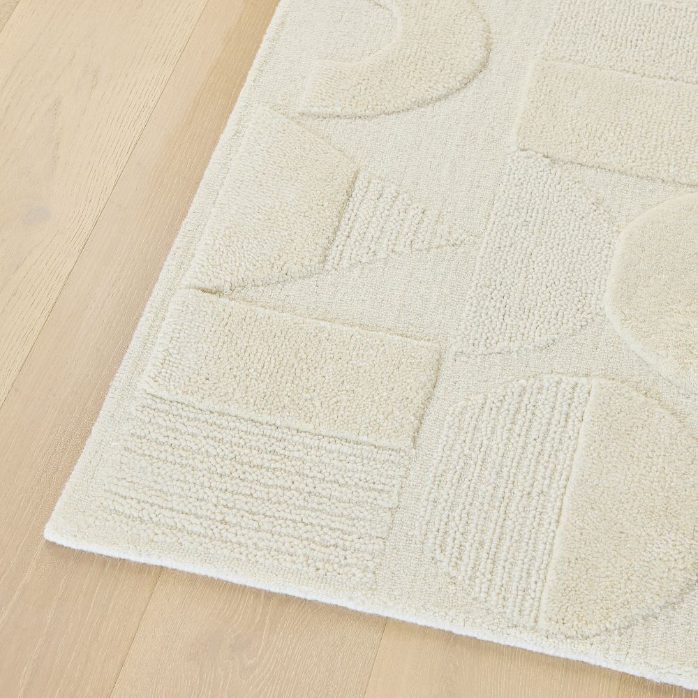 Simple Shapes Rug Textured Shapes Rug | West Elm