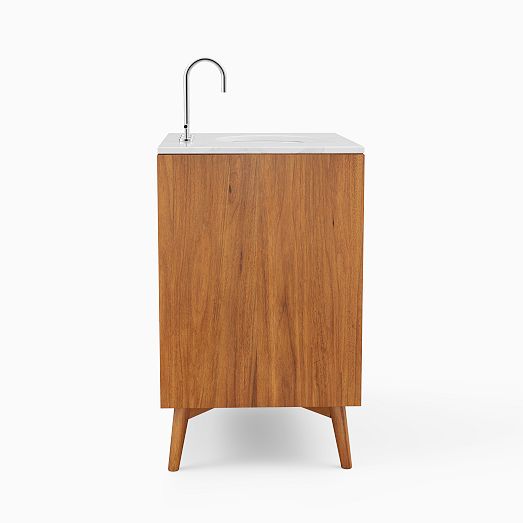 MidCentury Open Storage Single Bathroom Vanity (24"49") Acorn